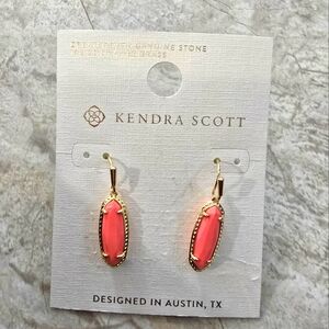 Kendra Scott Dangle Earrings Coral Color